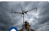 Rooftop aerial in poor weather